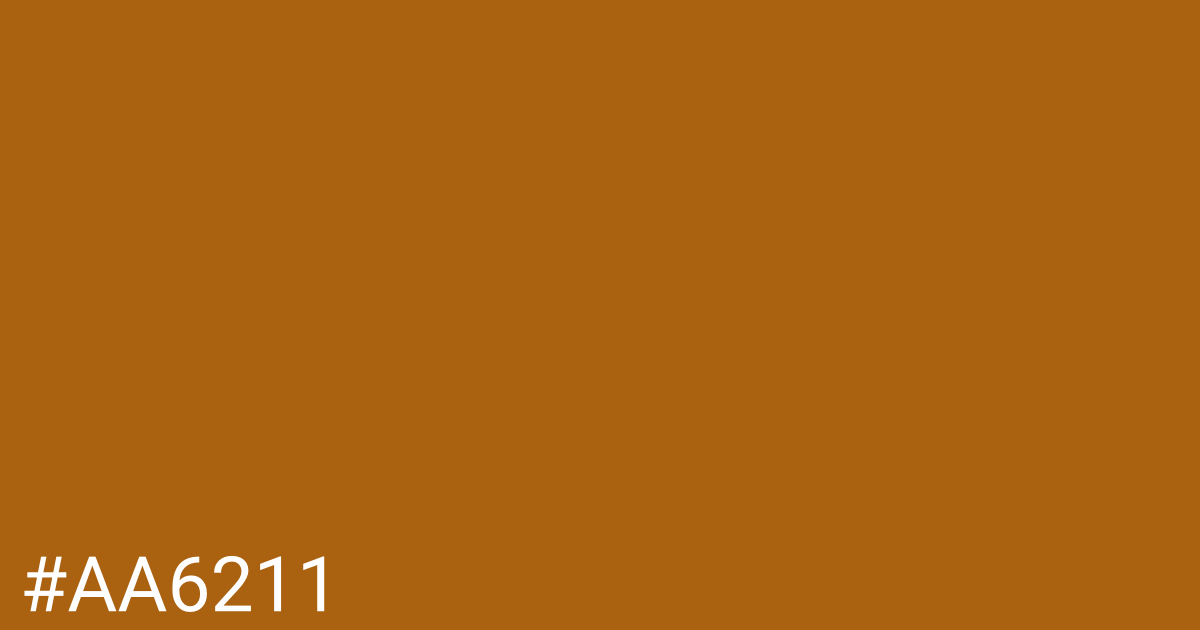 Hex color #aa6211 graphic