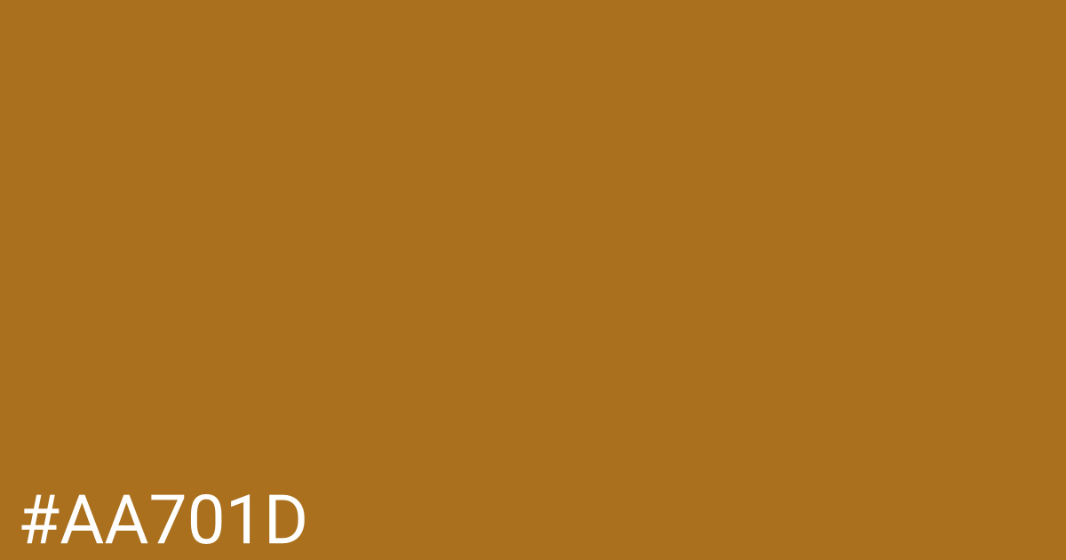 Hex color #aa701d graphic