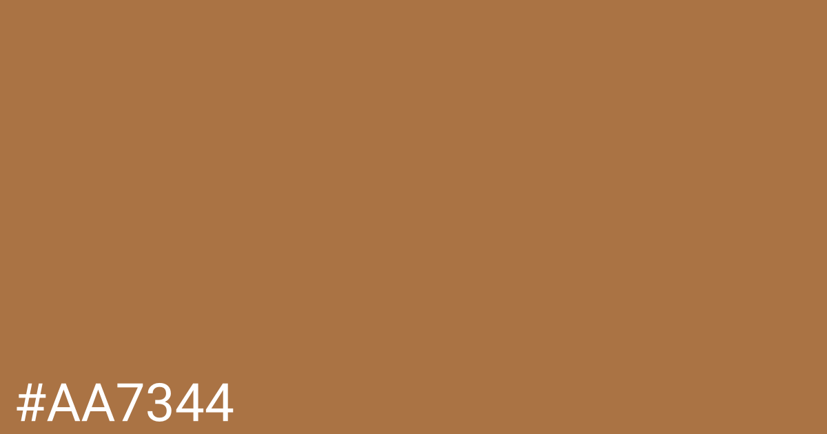 Hex color #aa7344 graphic