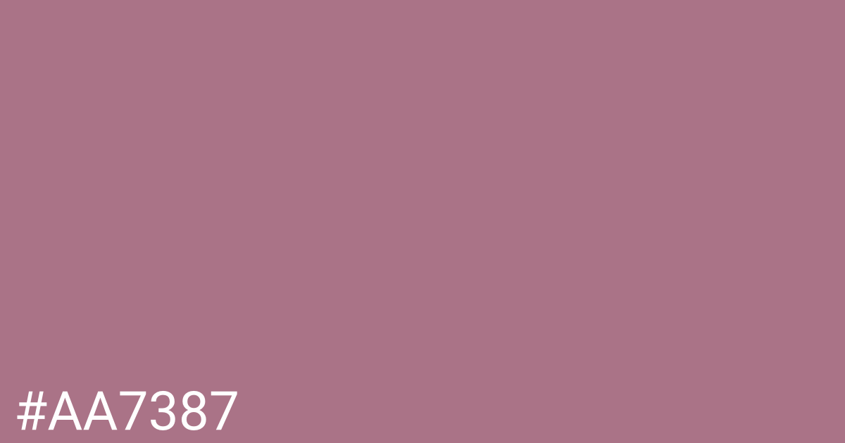 Hex color #aa7387 graphic