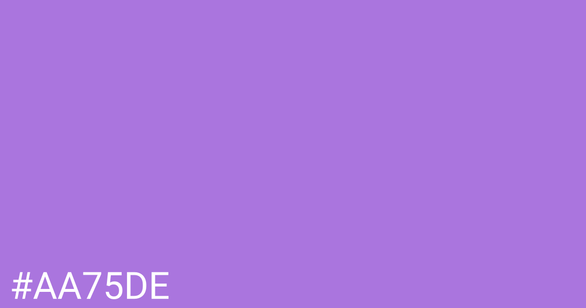 Hex color #aa75de graphic