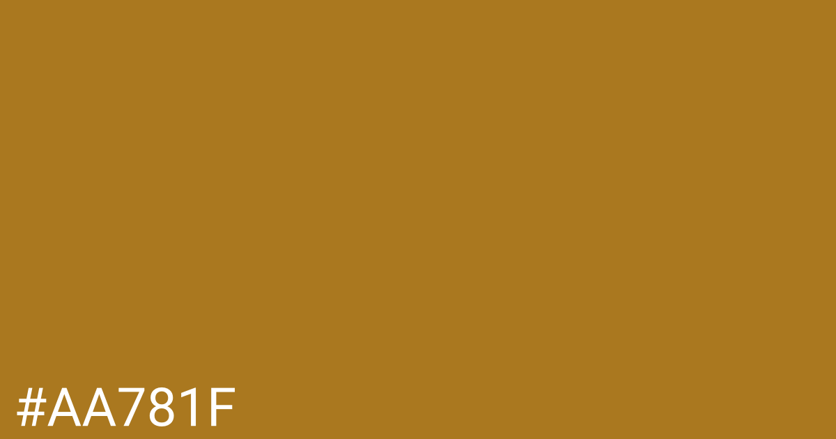 Hex color #aa781f graphic