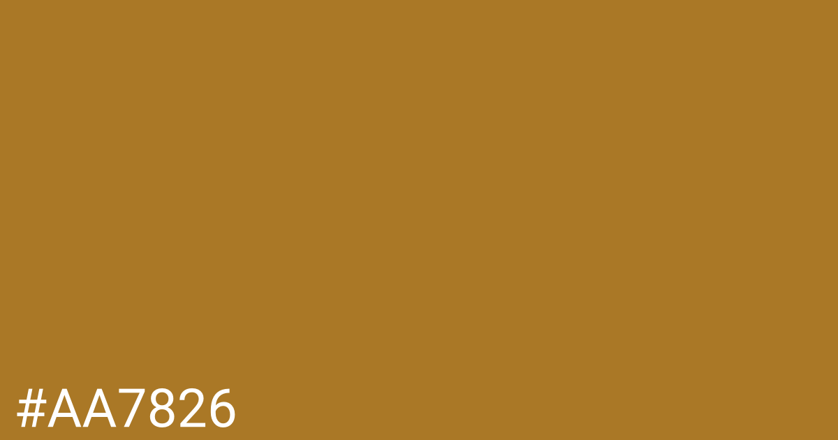 Hex color #aa7826 graphic