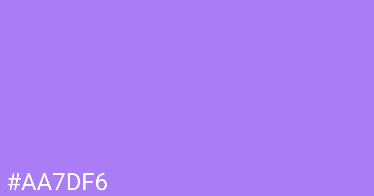 Hex color #aa7df6 graphic