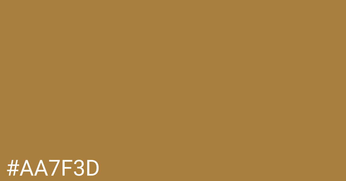 Hex color #aa7f3d graphic