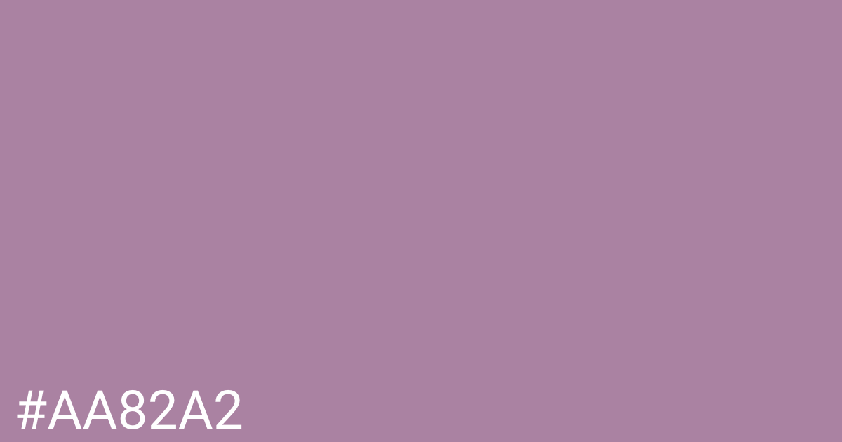 Hex color #aa82a2 graphic