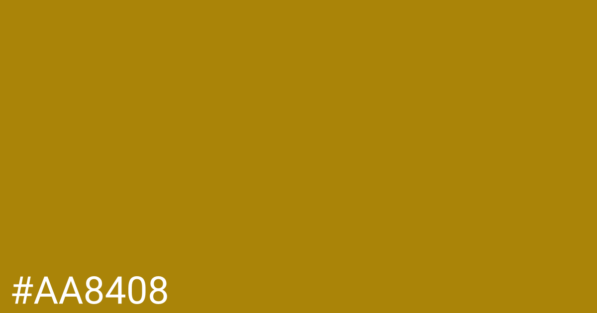 Hex color #aa8408 graphic