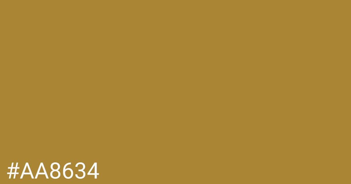 Hex color #aa8634 graphic
