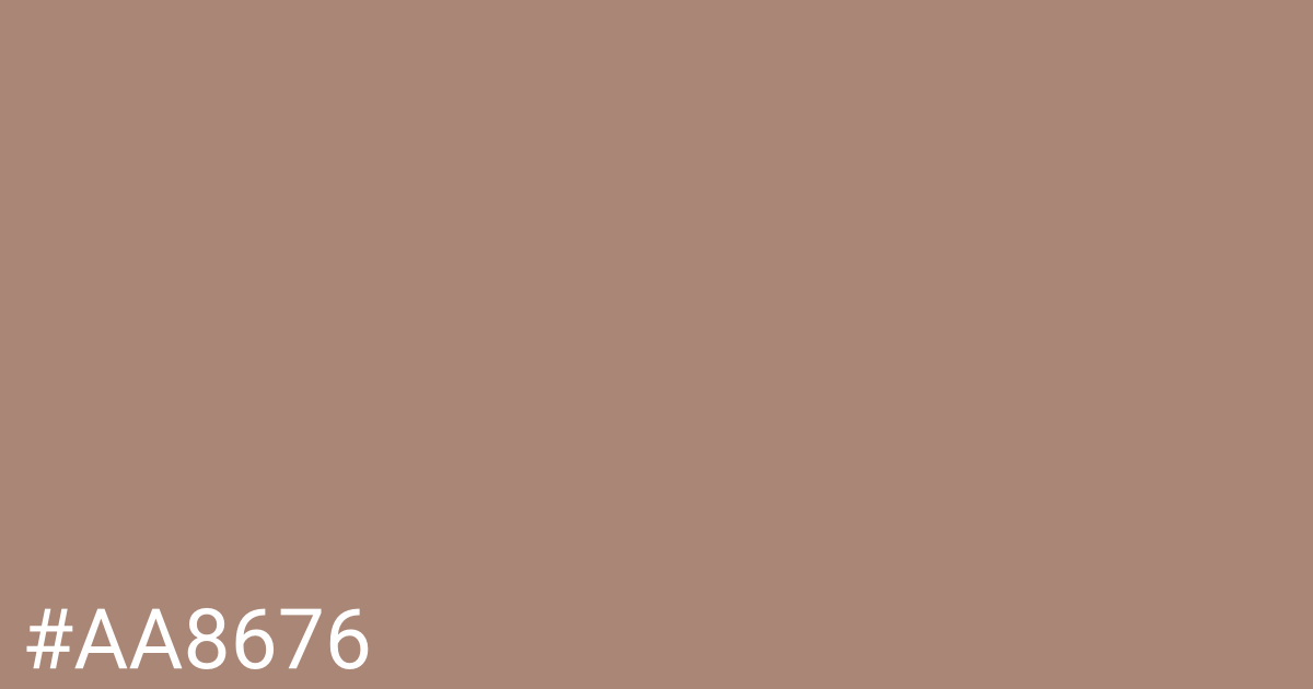 Hex color #aa8676 graphic