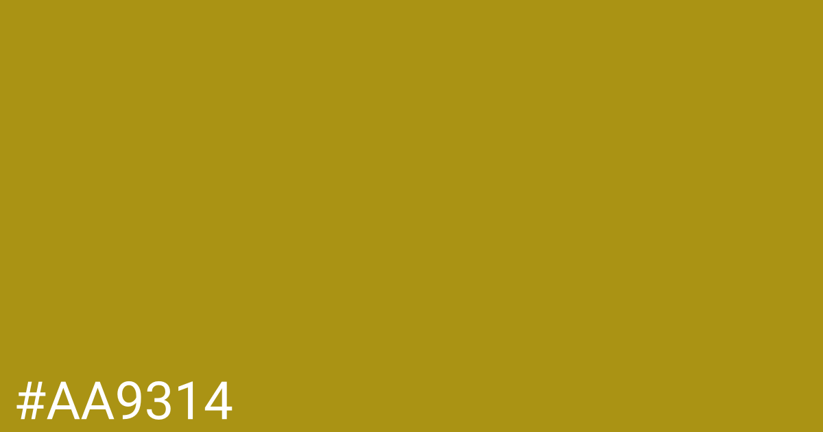 Hex color #aa9314 graphic
