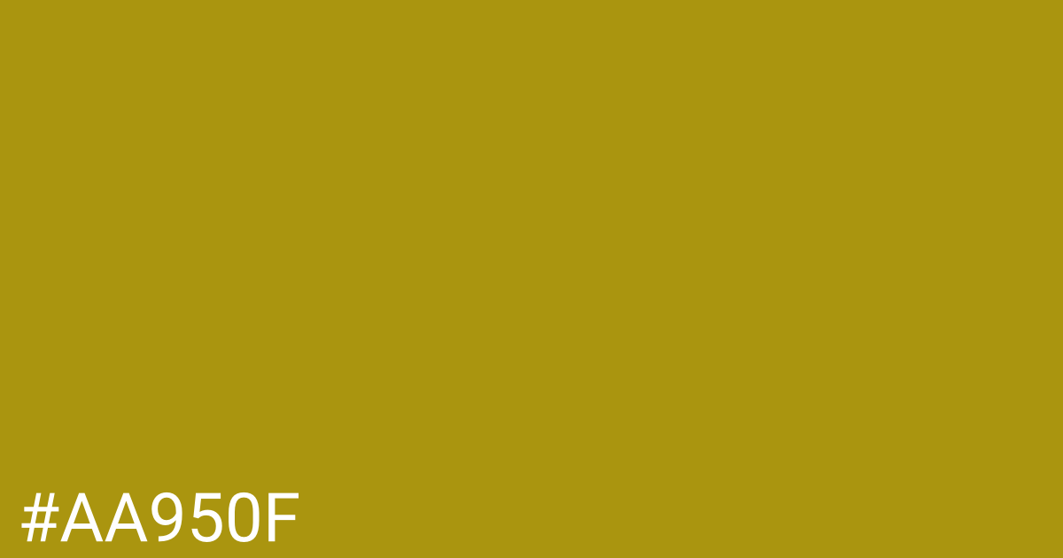 Hex color #aa950f graphic