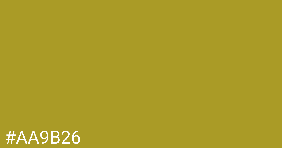 Hex color #aa9b26 graphic