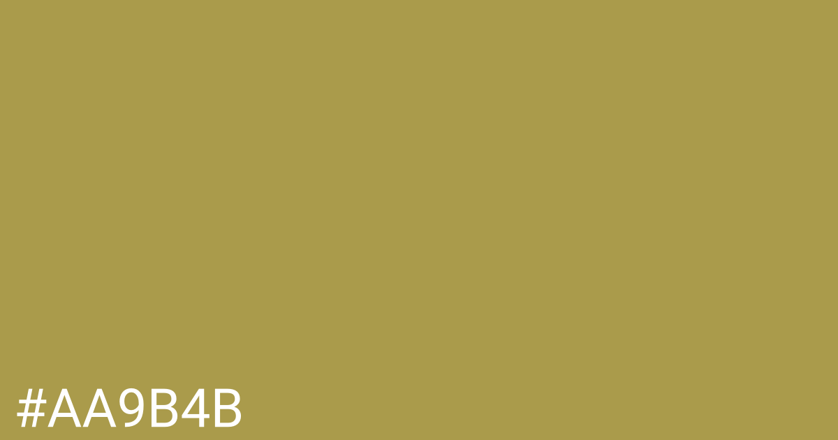 Hex color #aa9b4b graphic