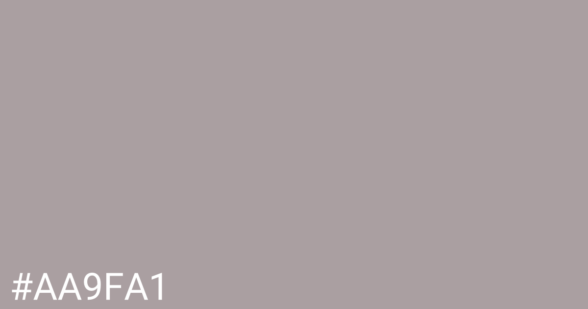 Hex color #aa9fa1 graphic