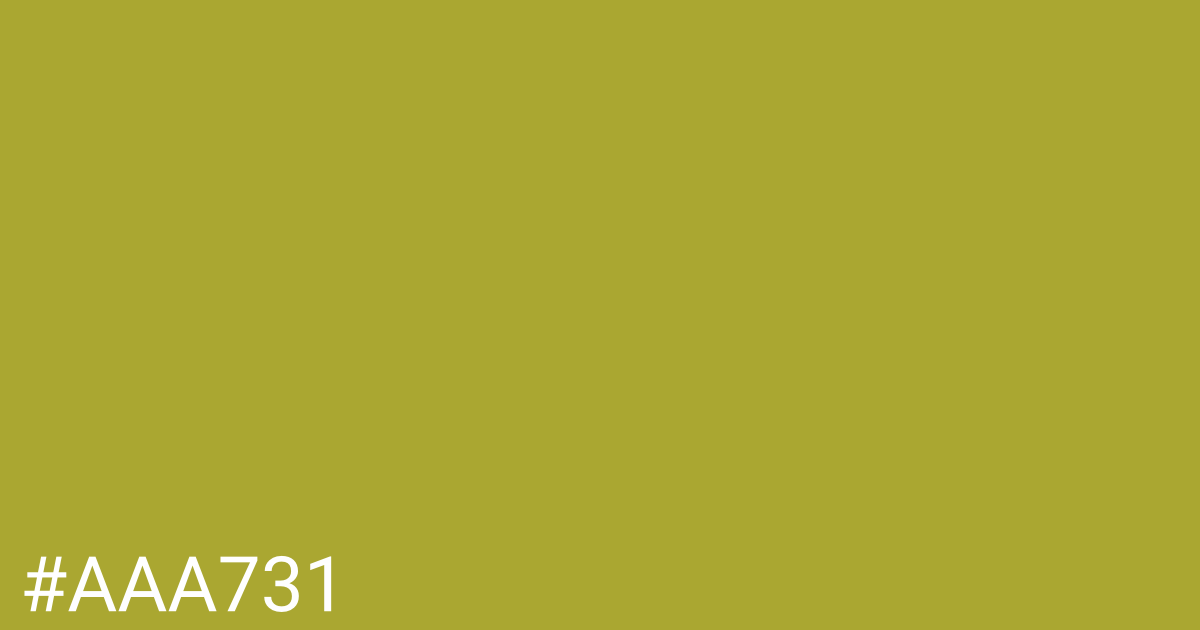 Hex color #aaa731 graphic