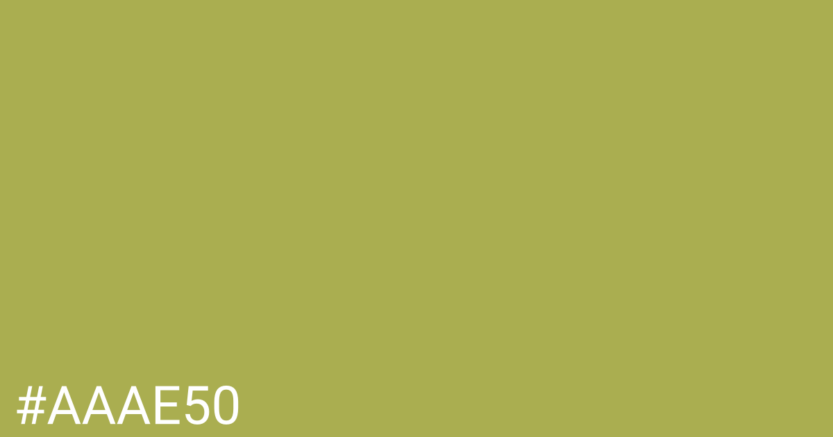Hex color #aaae50 graphic