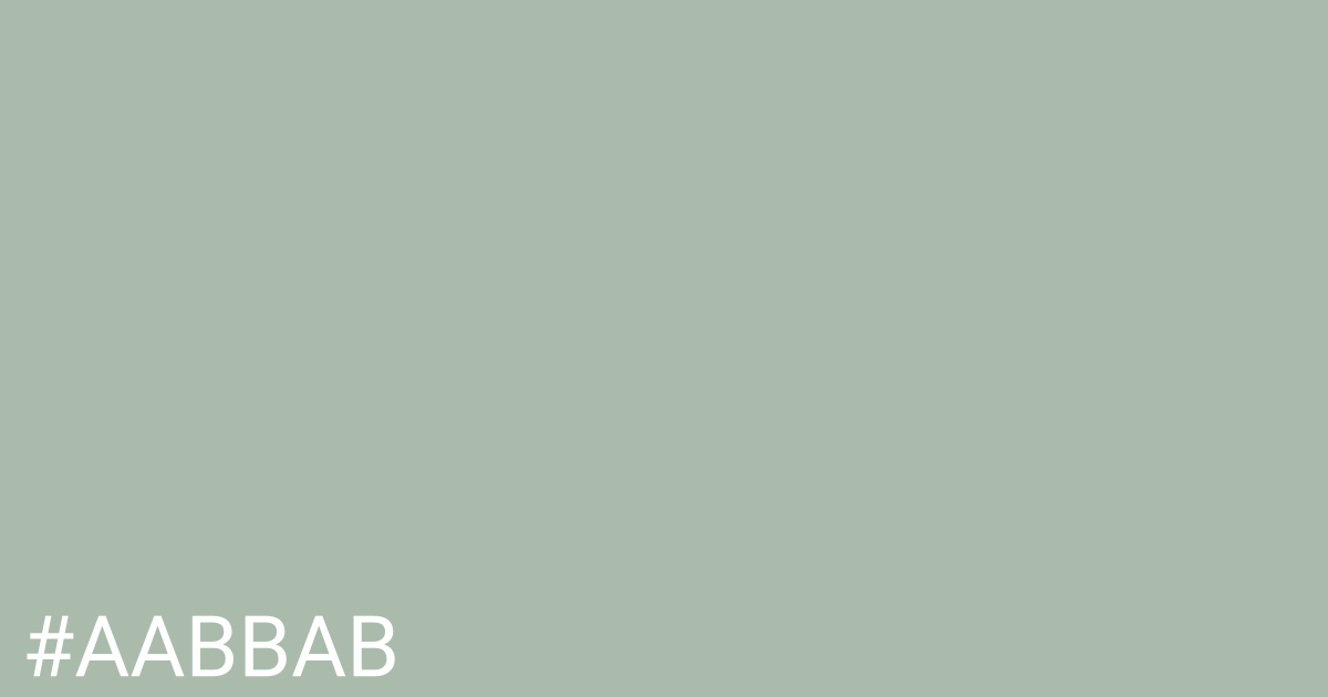 Hex color #aabbab graphic