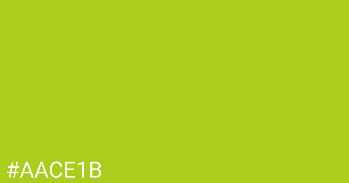Hex color #aace1b graphic