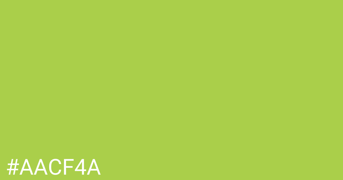 Hex color #aacf4a graphic