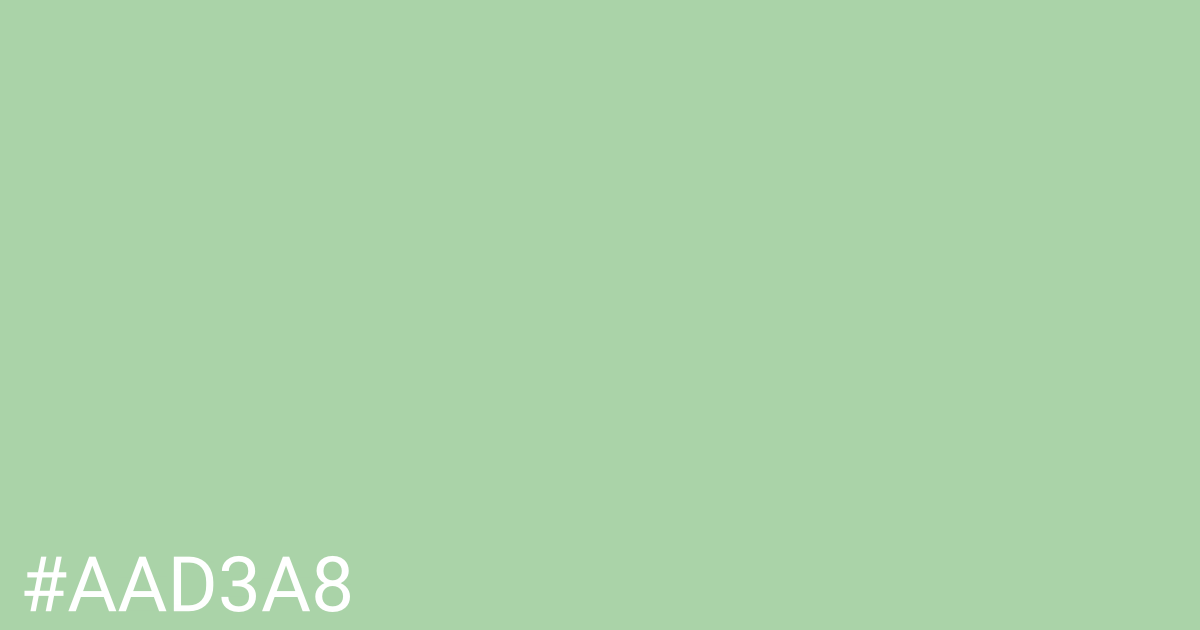 Hex color #aad3a8 graphic