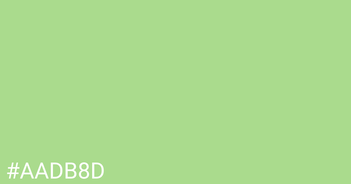 Hex color #aadb8d graphic