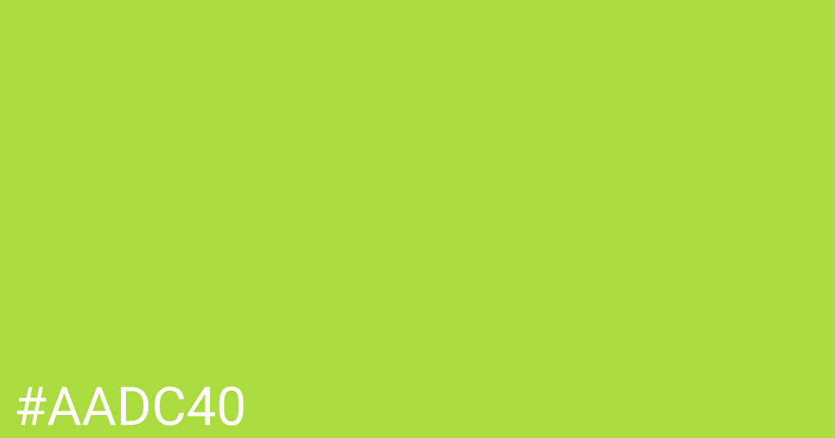 Hex color #aadc40 graphic
