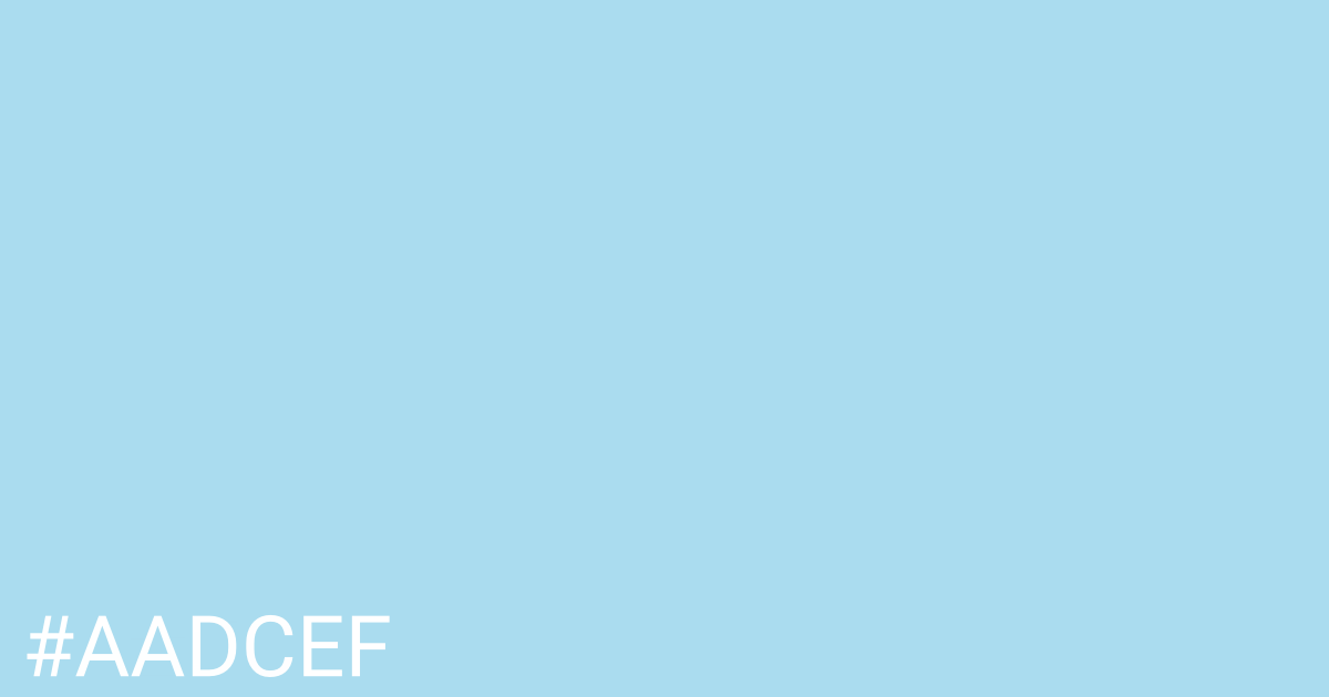 Hex color #aadcef graphic