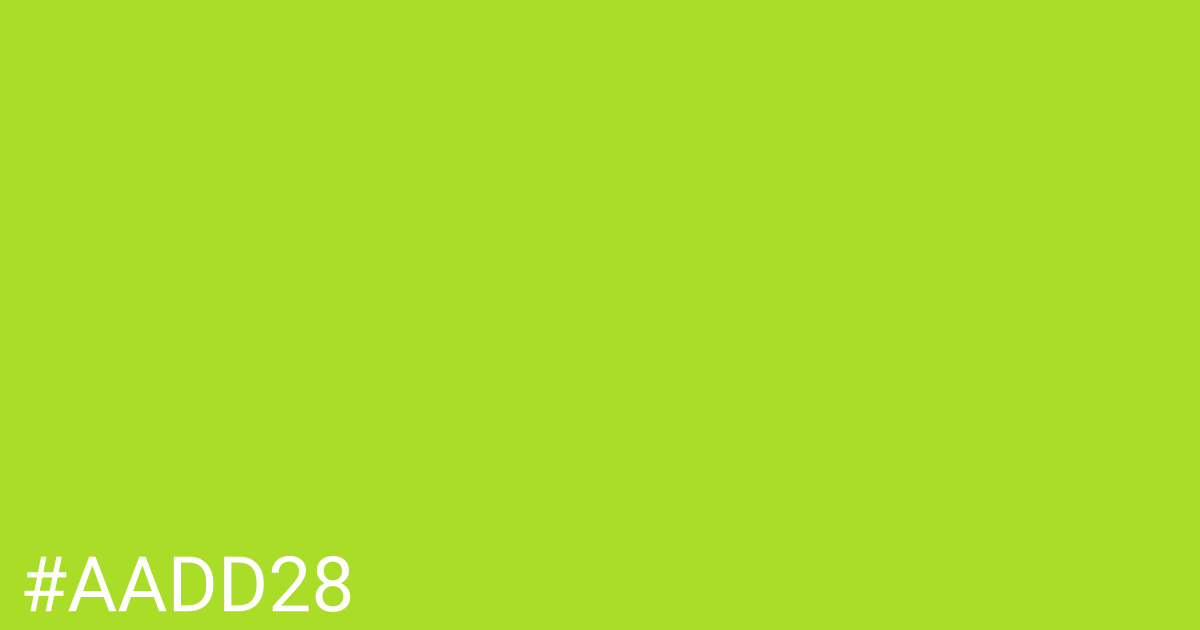 Hex color #aadd28 graphic