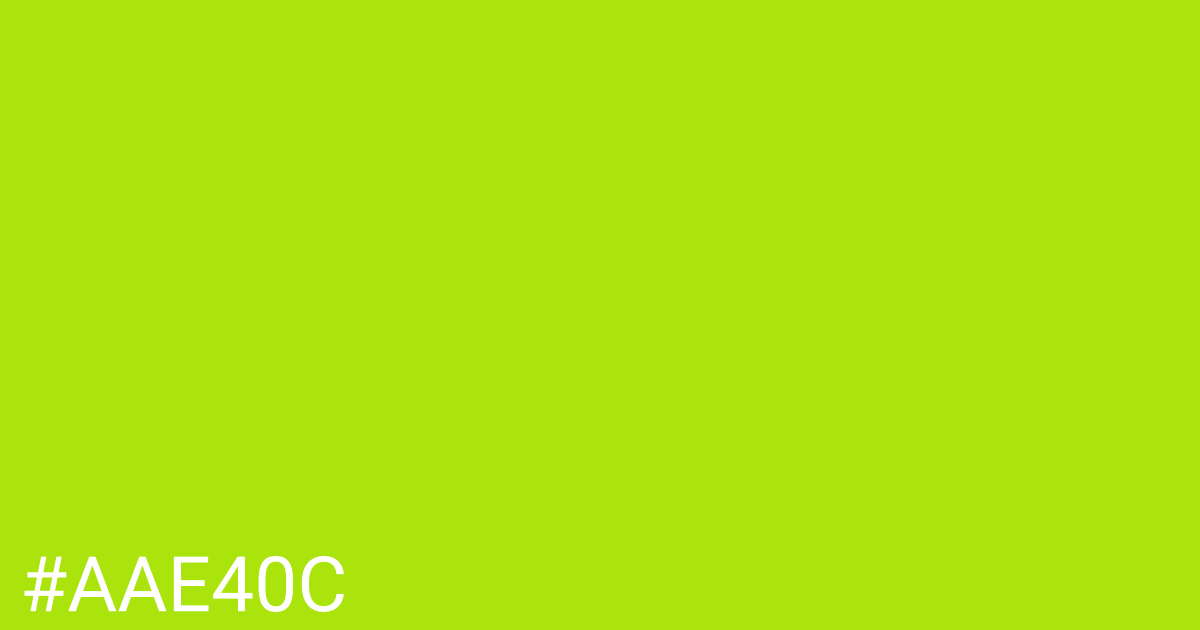 Hex color #aae40c graphic