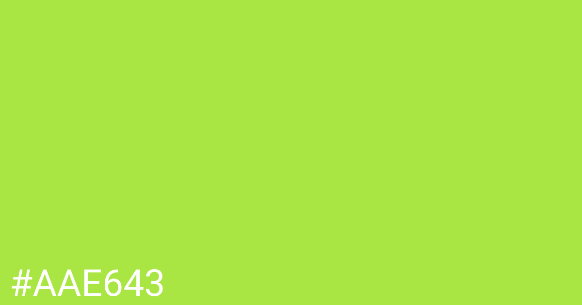 Hex color #aae643 graphic