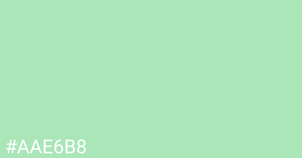 Hex color #aae6b8 graphic