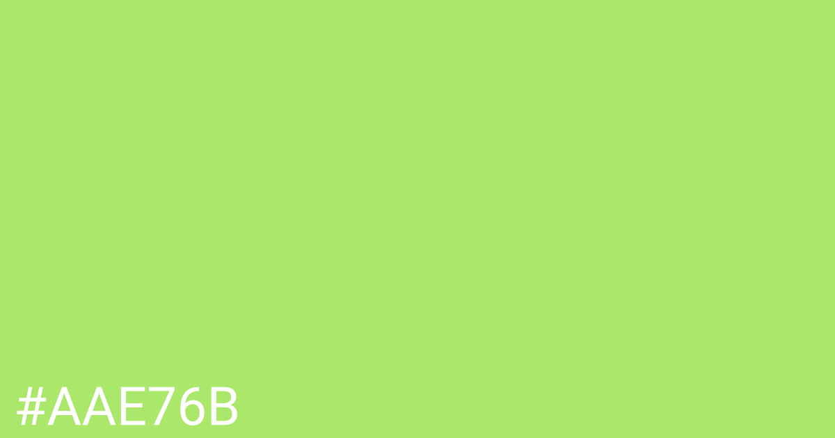 Hex color #aae76b graphic