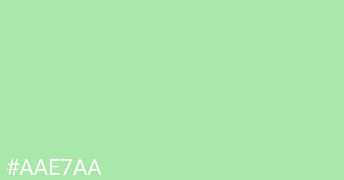 Hex color #aae7aa graphic