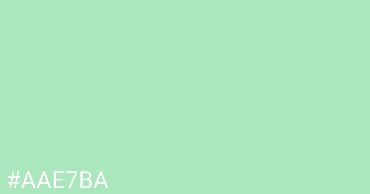 Hex color #aae7ba graphic