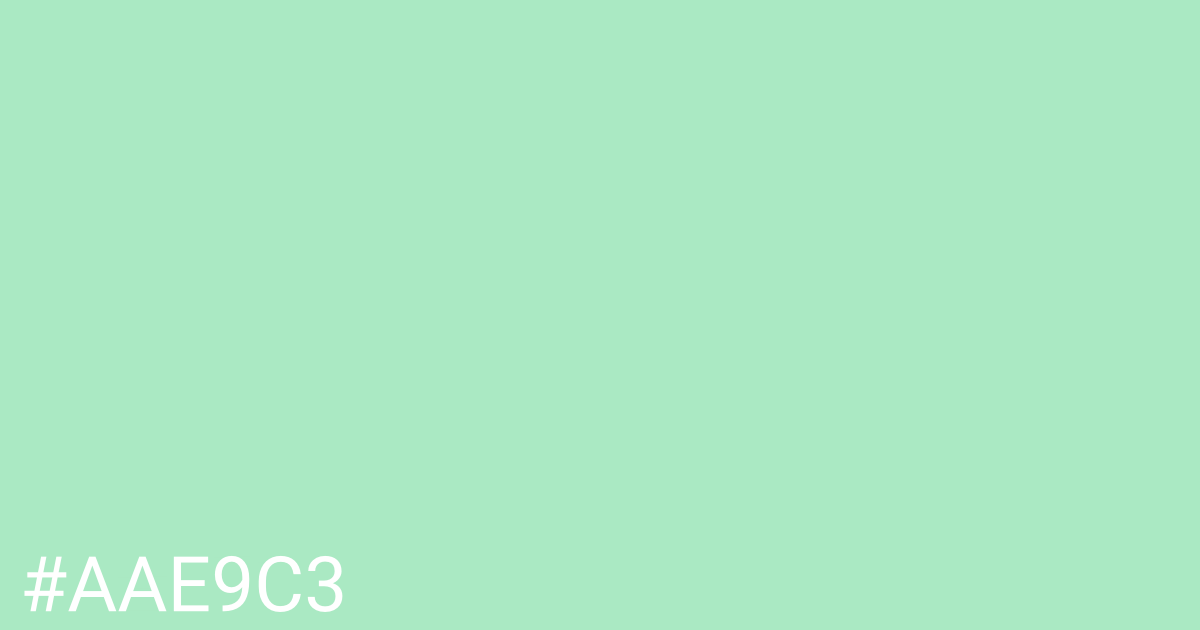 Hex color #aae9c3 graphic