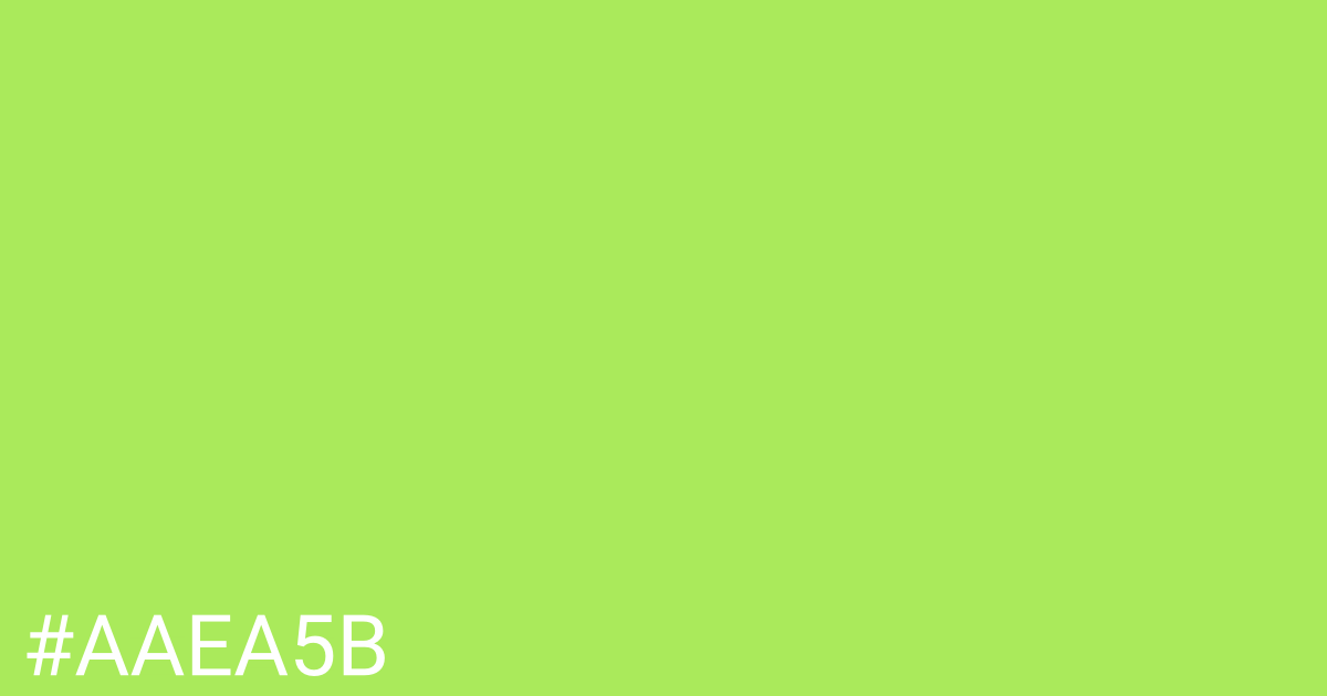 Hex color #aaea5b graphic