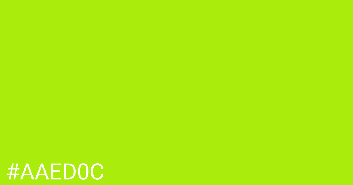 Hex color #aaed0c graphic