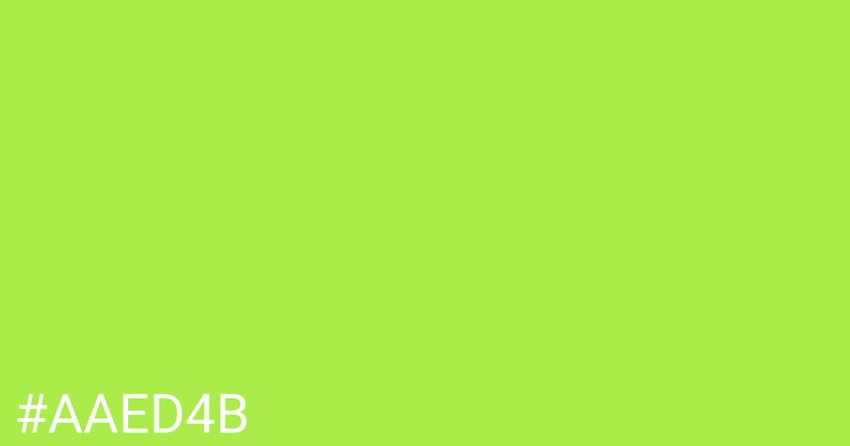 Hex color #aaed4b graphic