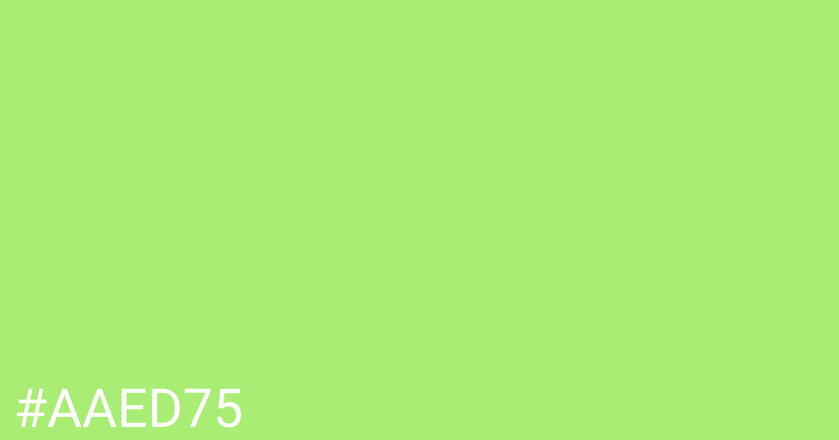 Hex color #aaed75 graphic