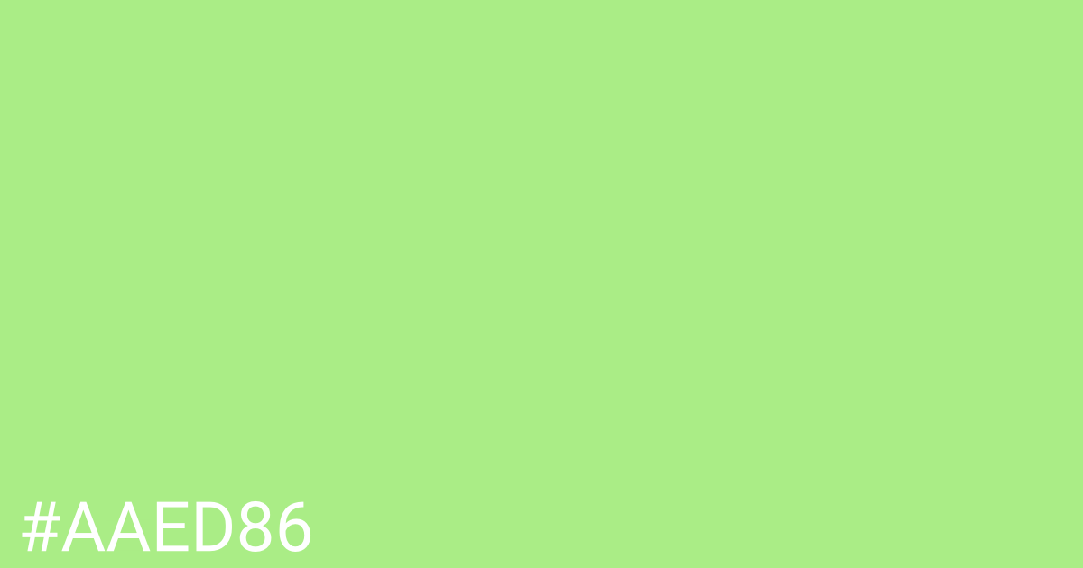 Hex color #aaed86 graphic