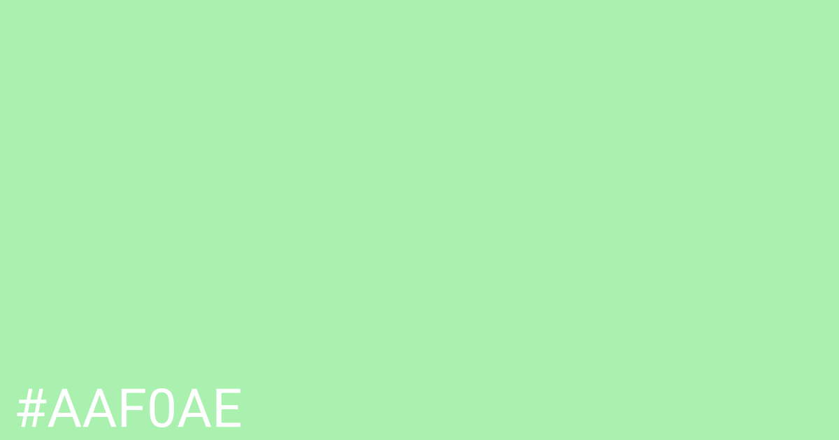 Hex color #aaf0ae graphic