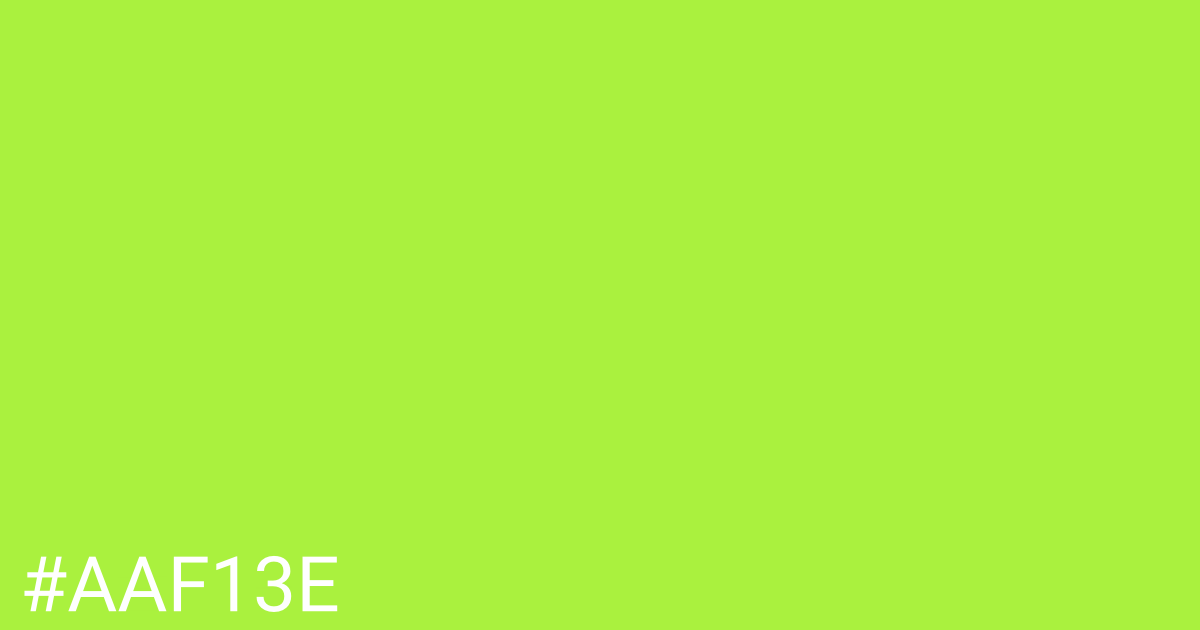 Hex color #aaf13e graphic