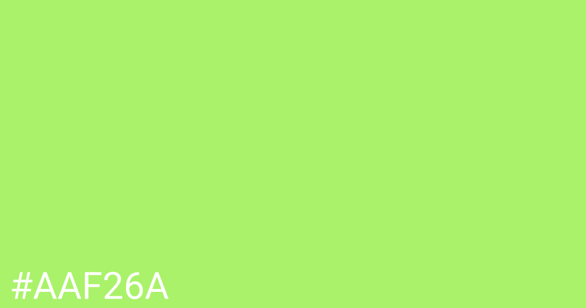 Hex color #aaf26a graphic