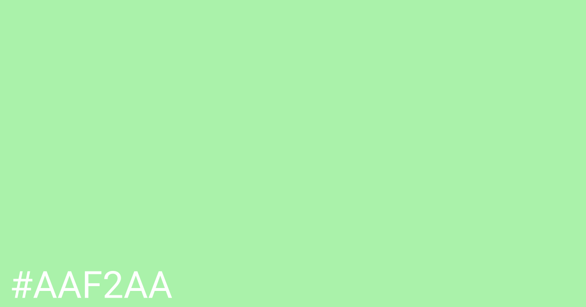 Hex color #aaf2aa graphic