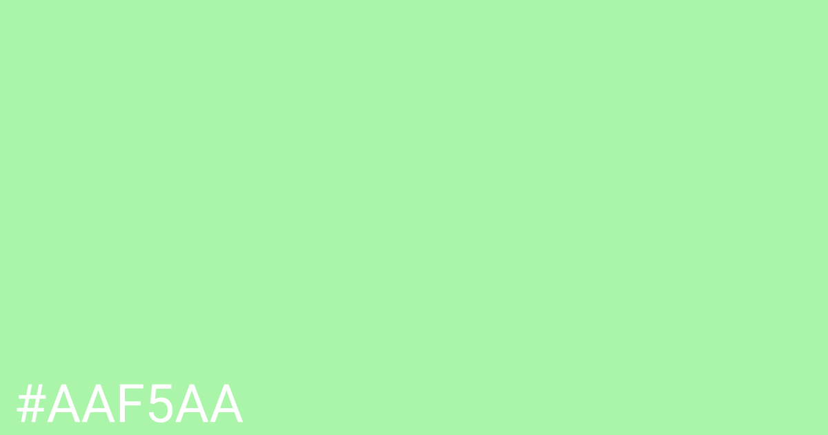 Hex color #aaf5aa graphic