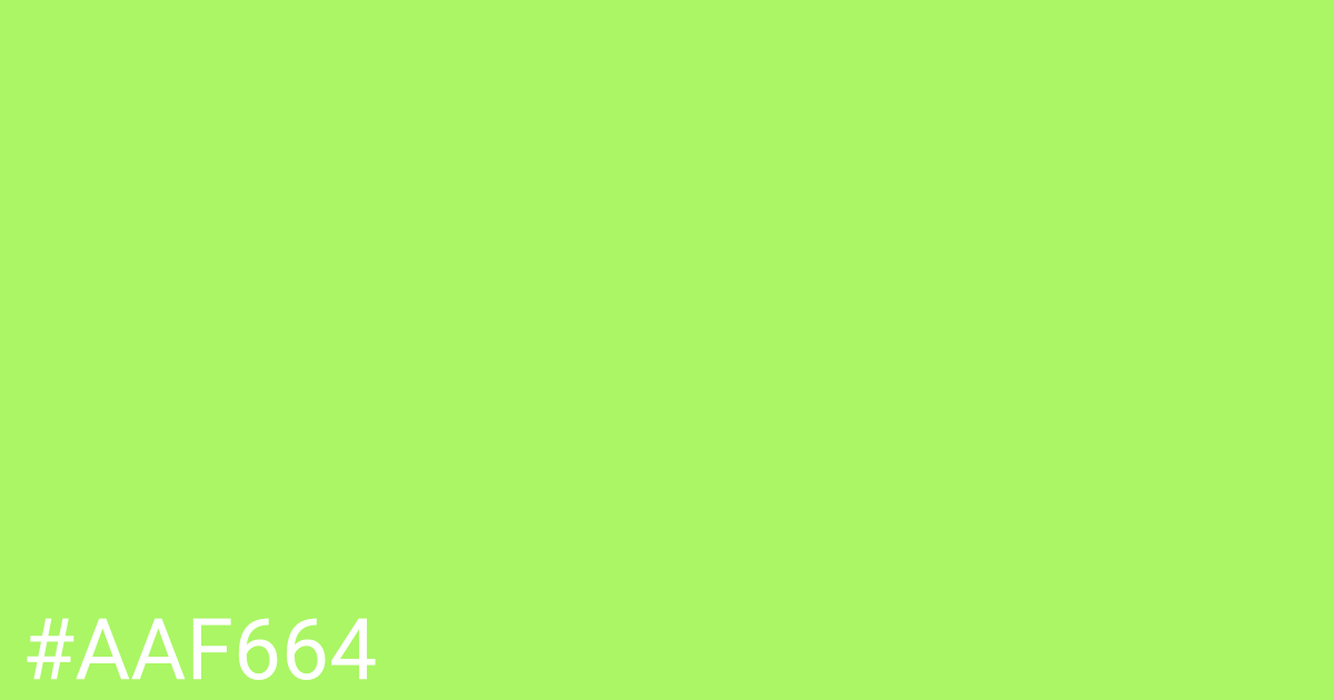 Hex color #aaf664 graphic