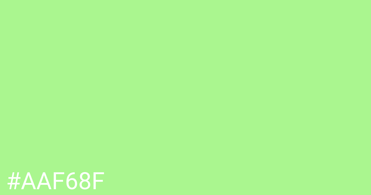 Hex color #aaf68f graphic