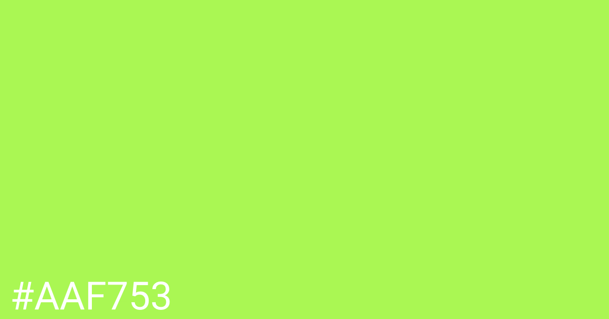 Hex color #aaf753 graphic