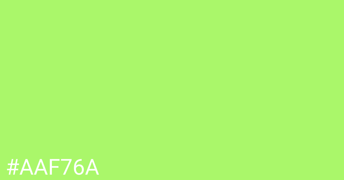 Hex color #aaf76a graphic