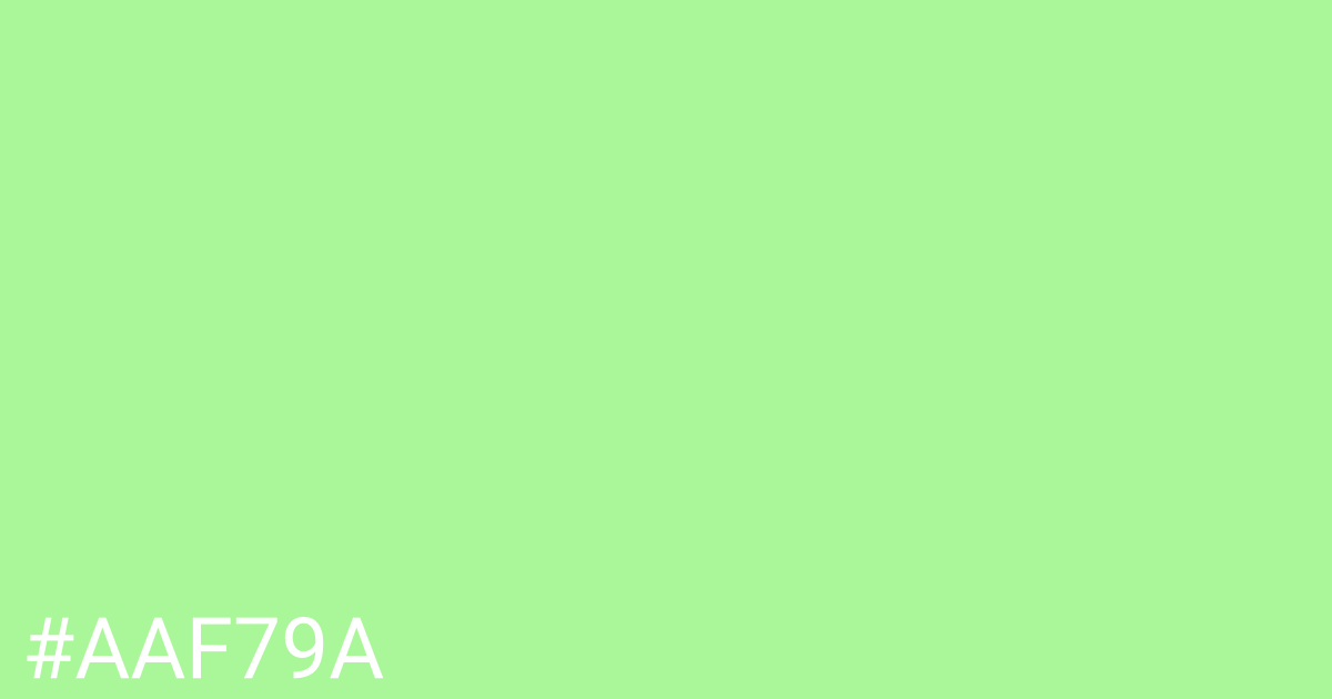 Hex color #aaf79a graphic